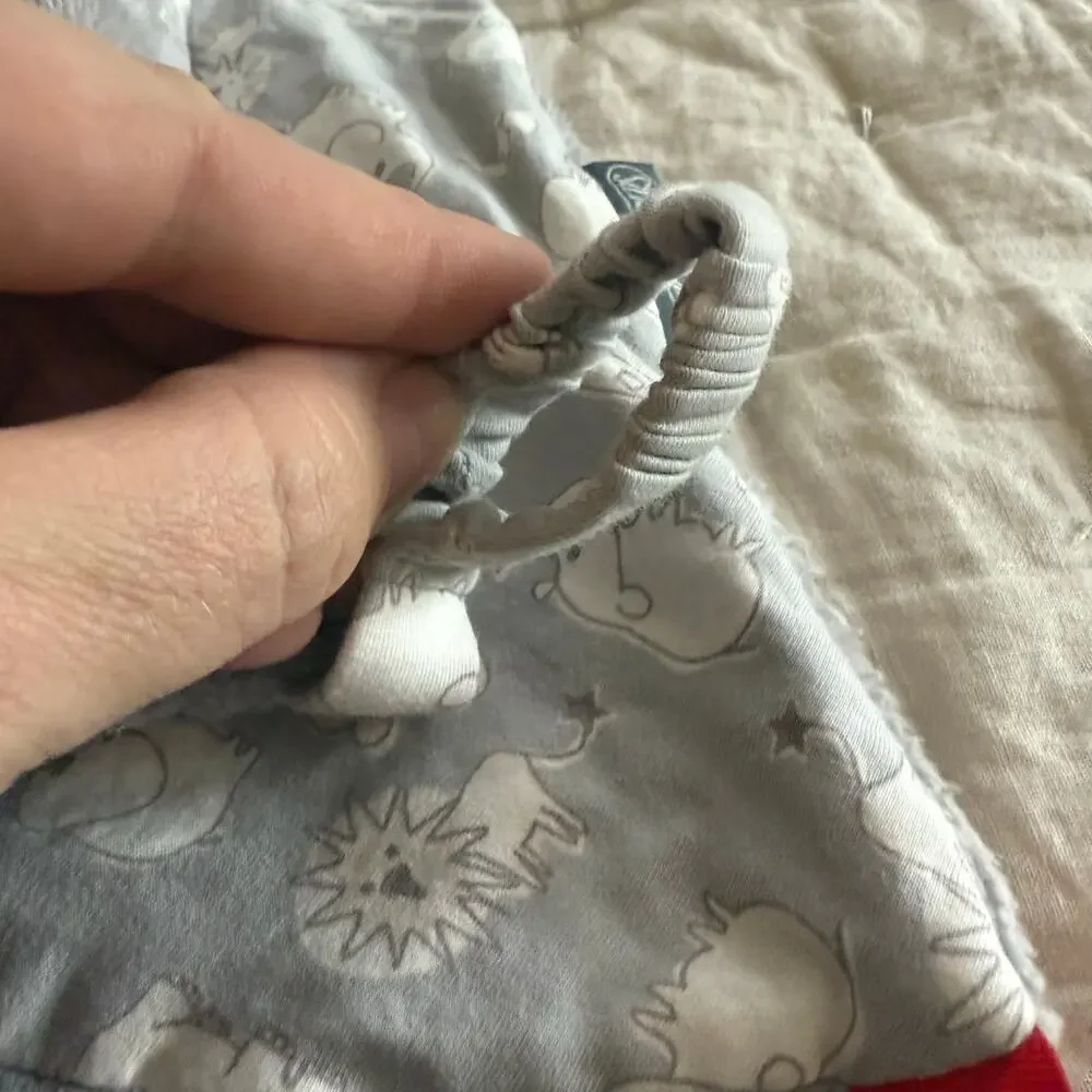 Cheeky Chompers Comfortchew Lovie Lovey Chew Toy Baby Infant Tag Blanket Gray
